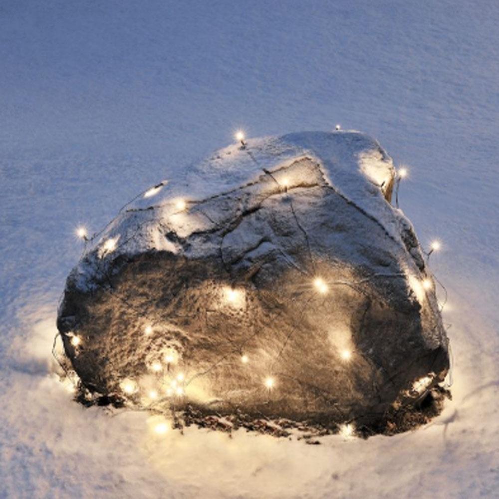 Lichtvorhang - LED-Weihnachtsbeleuchtung für innen und außen - 2 x 2 Meter - 64 Lichter - warmweiß