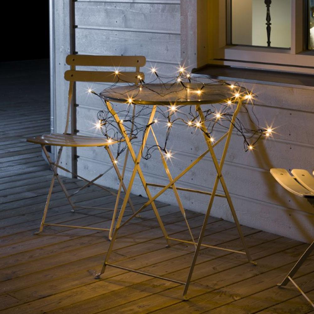 Net lighting - led weihnachtsbeleuchtung für innen und außen - 64 lichter - 2 x 2 meter - extra warmweiß