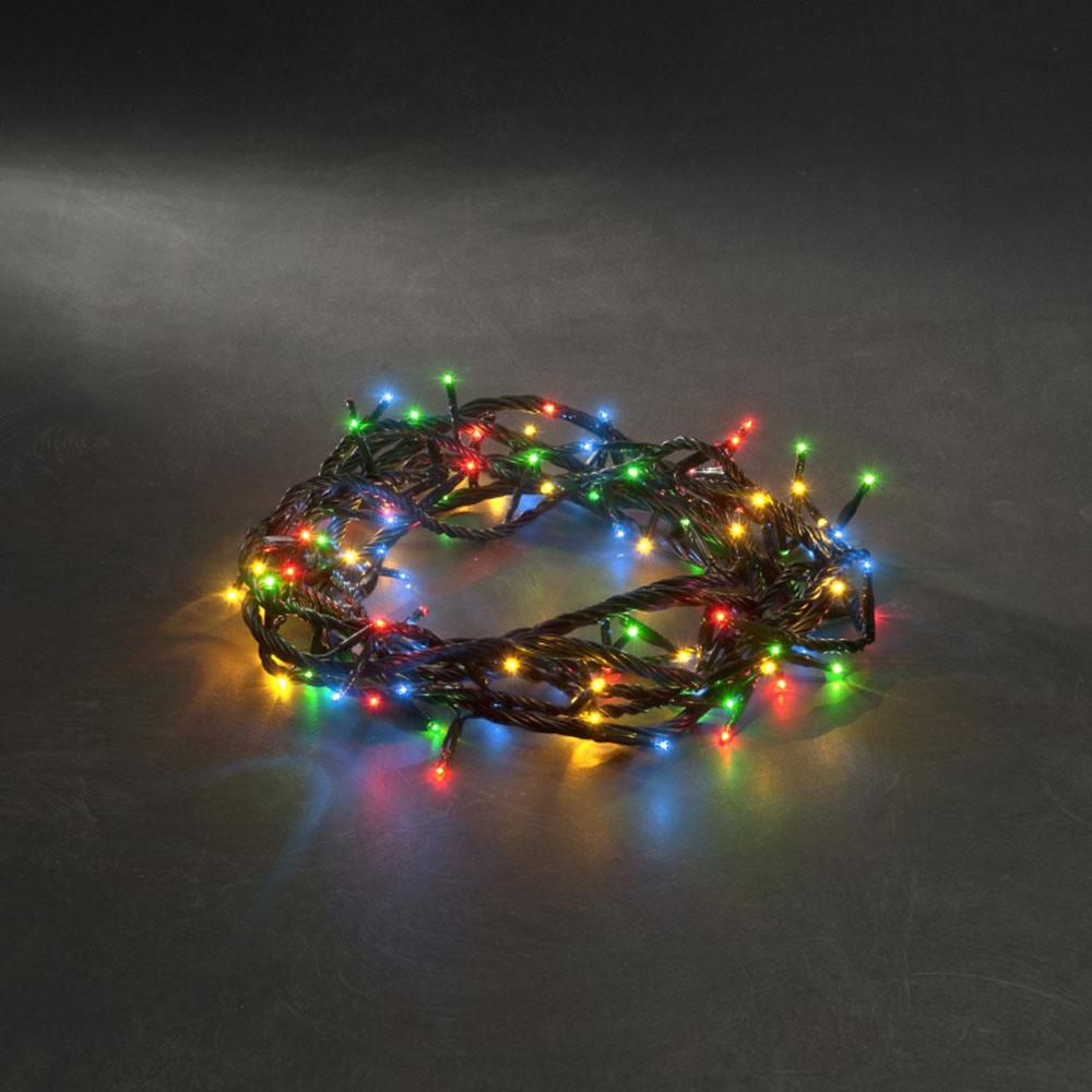 Cluster lighting - led weihnachtsbeleuchtung für innen und außen - 100 lichter - 3,96 meter - mehrfarbig