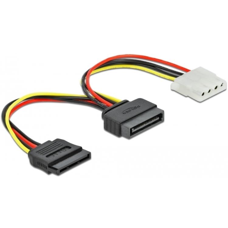 SATA Kabel 15 polig 0,1 Meter - Delock