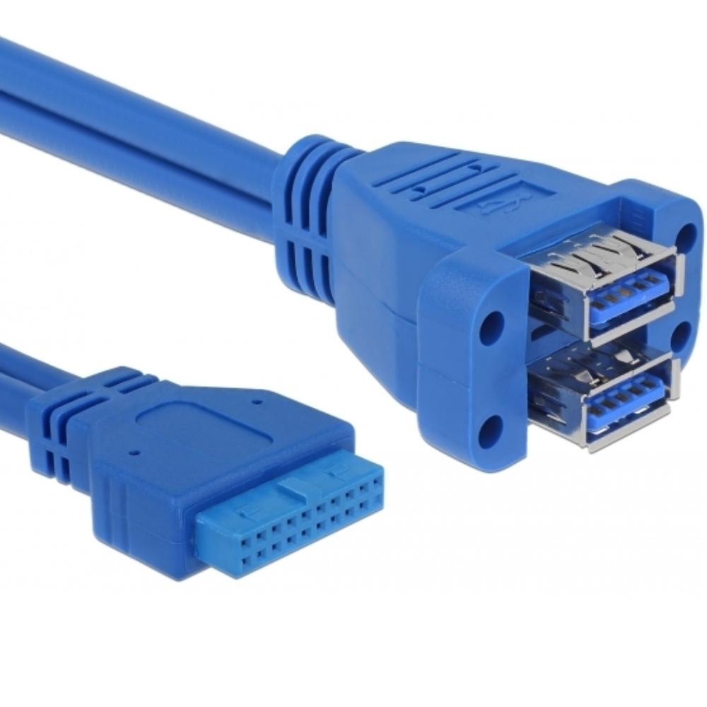 Pinheader 19P auf USB 3.0 Kabel - Delock