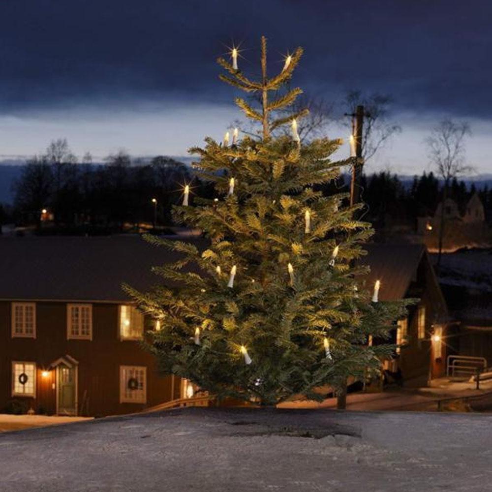 Weihnachtsdekoration - Weihnachtsbeleuchtung für Innen und Außen - 20 Lichter - 19 Meter - warmweiß