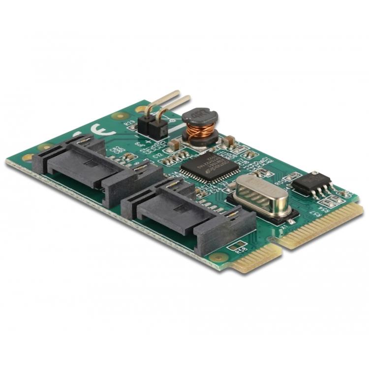 MiniPCIe Adapter 2x SATA - Delock