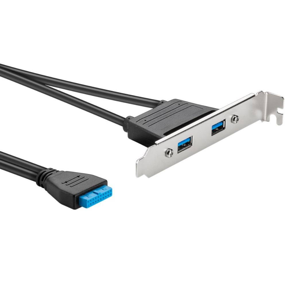 USB 3.0 Halterung 2 usb Anschlüsse - Goobay