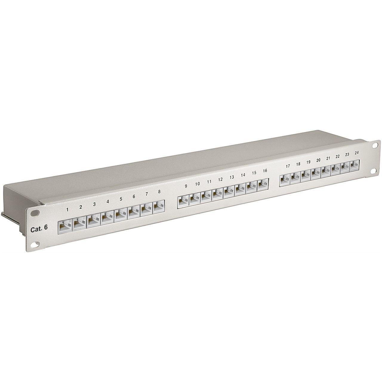 CAT6 Patchfeld - 24-Port - 19 Zoll Rack