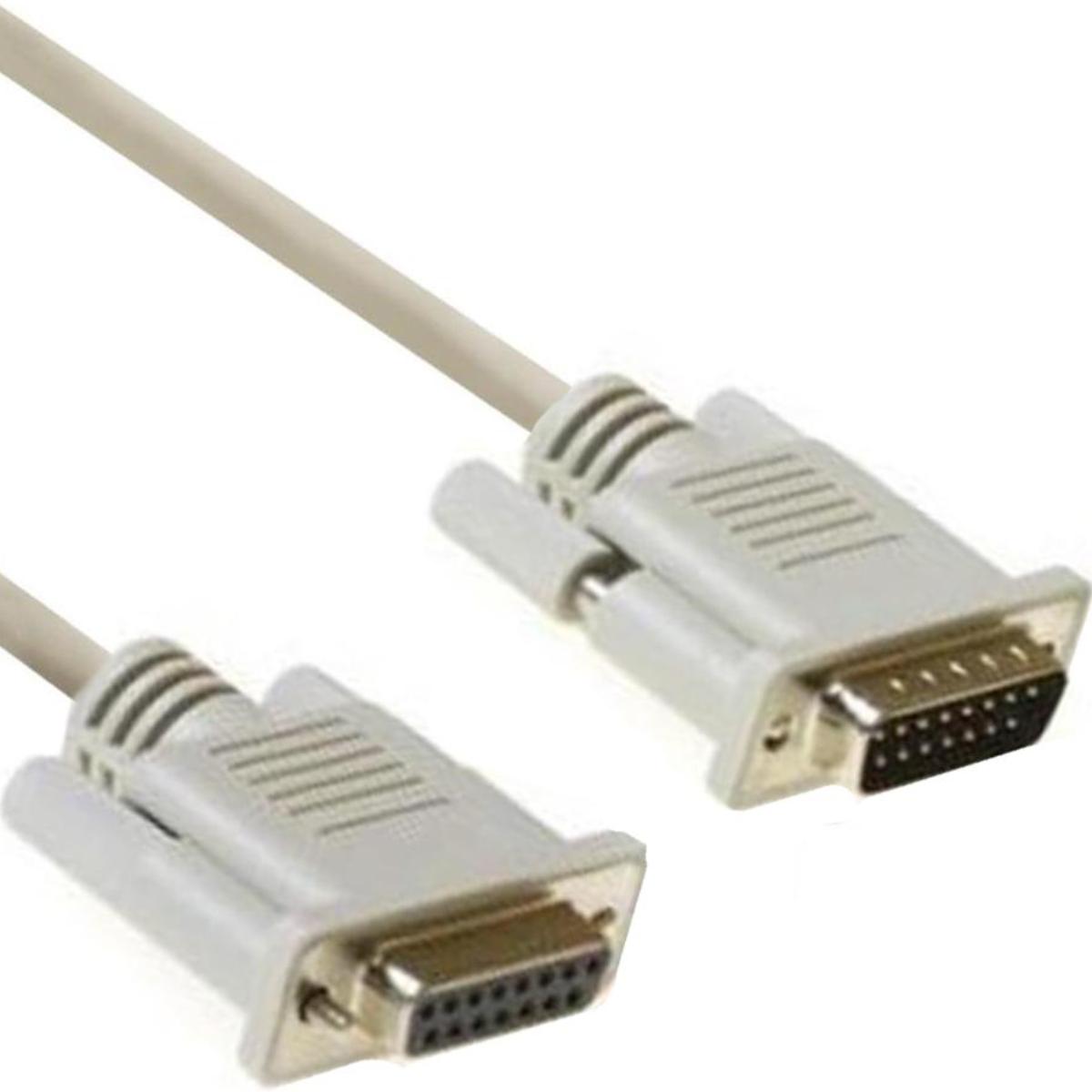 3m Plug-Jack DB15pol., Data cable wiring 1:1 - ECO