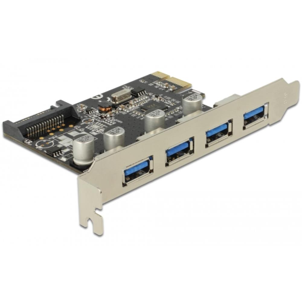 PCI Express Karte 4x USB 3.0 - Delock