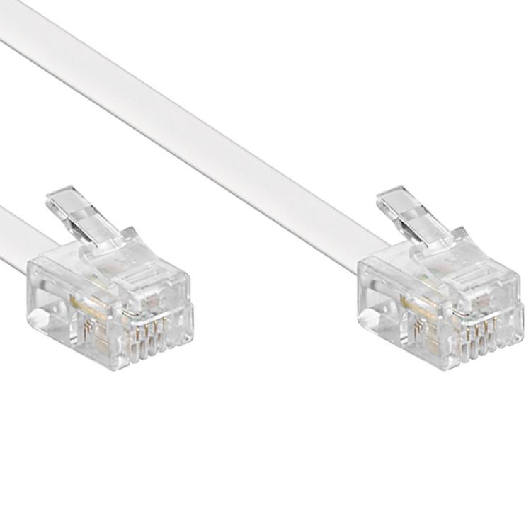 DSL-Kabel RJ11 - 1 Meter - Weiß - ACT