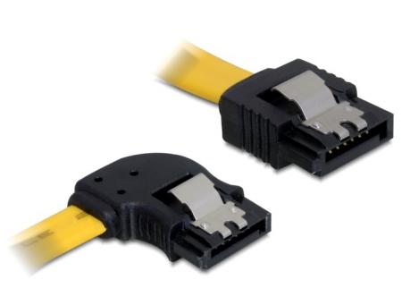 Kabel SATA 50cm gelb li/ge Metall - Delock