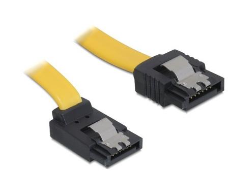 Kabel SATA 30cm gelb ob/ge Metall - Delock