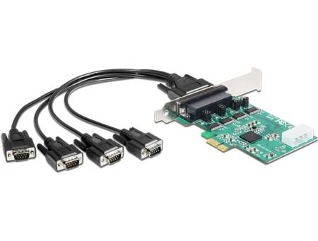 PCIe Seriell 4x RS 232 High Speed 921K Spannungsversorgung - Delock