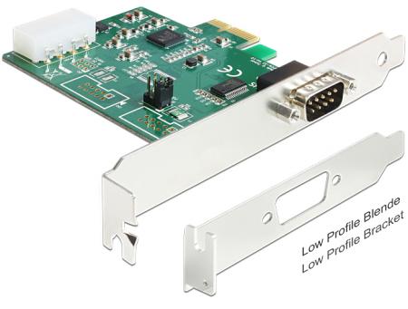 PCIe Seriell 1x RS 232 High Speed 921K Spannungsversorgung - Delock
