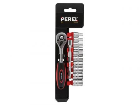 1/4 RATELSCHROEVENDRAAIER MET 1/4 DOPPENSET 12 M. - Perel