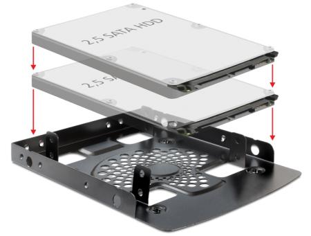 Delock Einbaurahmen 3,5? > 2 x 2.5? HDD - Delock