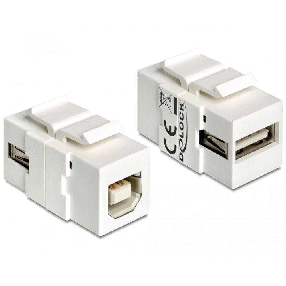 Keystone Modul USB 2.0 A Buchse DeLOCK > USB 2.0 B weiblich