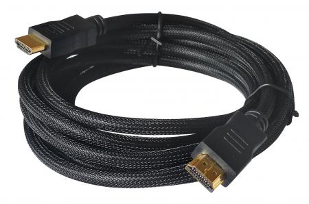 HDMI Kabel 1.4 vergoldet 7,5m mit schwarzem Low Density Nylon Mantel - Dynavox