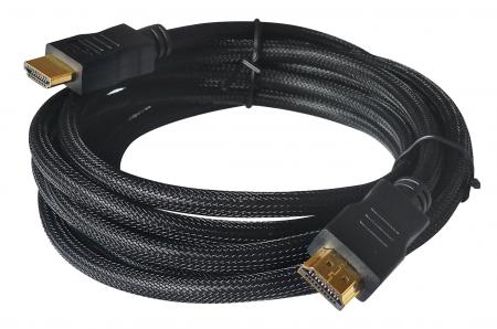 HDMI Kabel 1.4 vergoldet 3,0m mit schwarzem Low Density Nylon Mantel - Dynavox