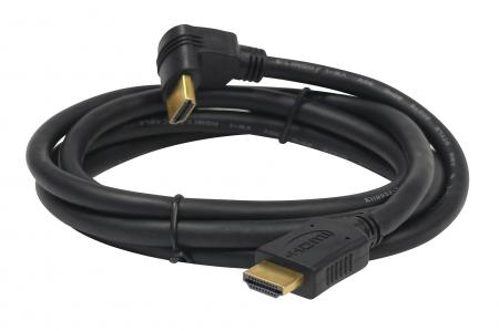 HDMI Kabel Winkelstecker Stecker 2,0m Kontakte vergoldet schwarz - Dynavox