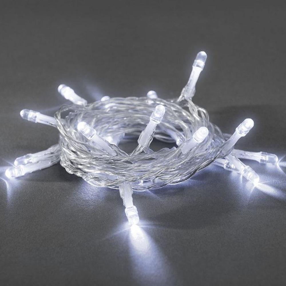 Lichterkette - LED-Weihnachtsbeleuchtung innen - 10 Lichter - 1,35 Meter - kaltweiß - 2x AA