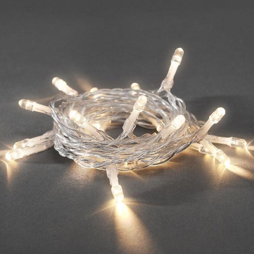 Lichterkette - LED-Weihnachtsbeleuchtung für den Innenbereich - 50 Lichter - 7,35 Meter - warmweiß - 4x AA