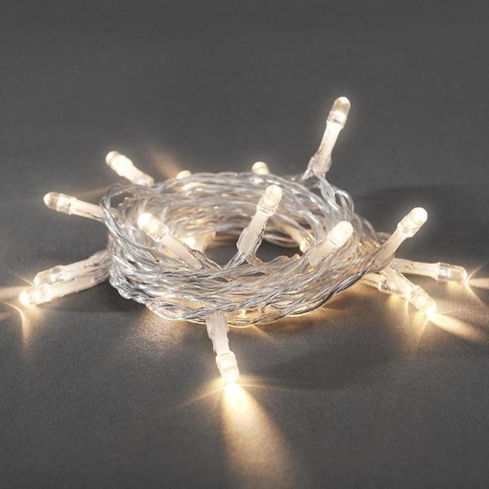 Lichterkette - LED-Weihnachtsbeleuchtung für den Innenbereich - 20 Lichter - 2,85 Meter - warmweiß - 2x AA