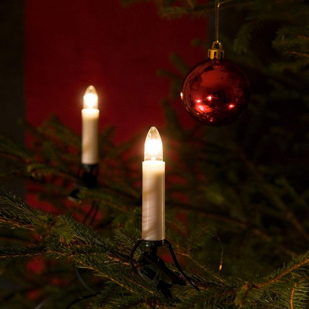 Kerzenlampe - LED-Weihnachtsbeleuchtung für den Innenbereich - 25 Lichter - 16,8 Meter - warmweiß