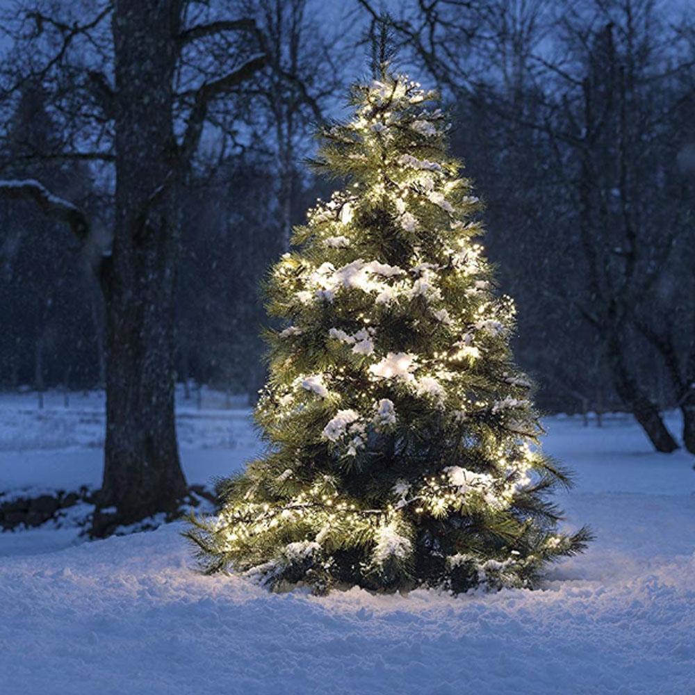 Cluster lighting - led weihnachtsbeleuchtung für innen und außen - 768 lichter - 5,8 meter - warmweiß