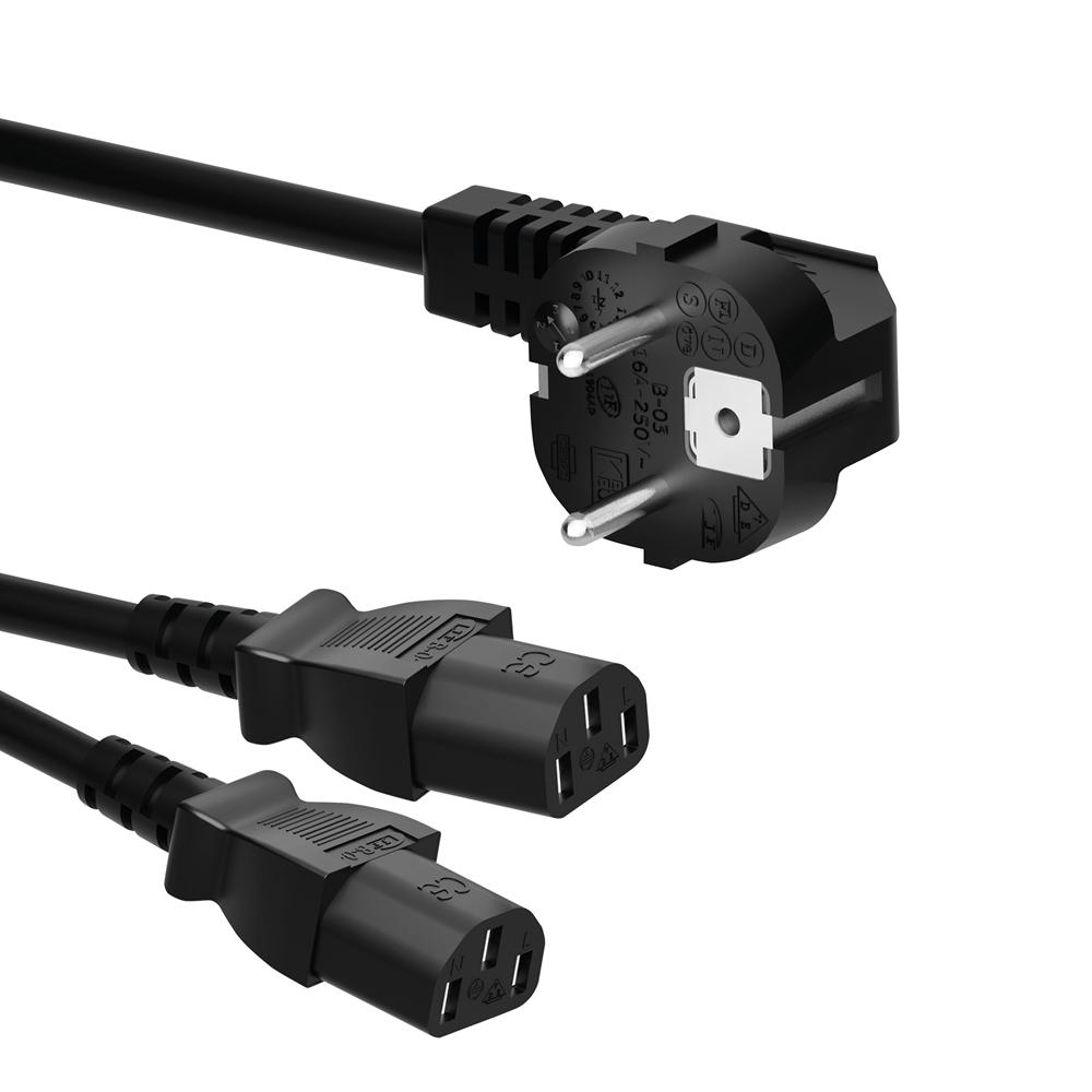 Gerätekabel C13 doppelt - Allteq