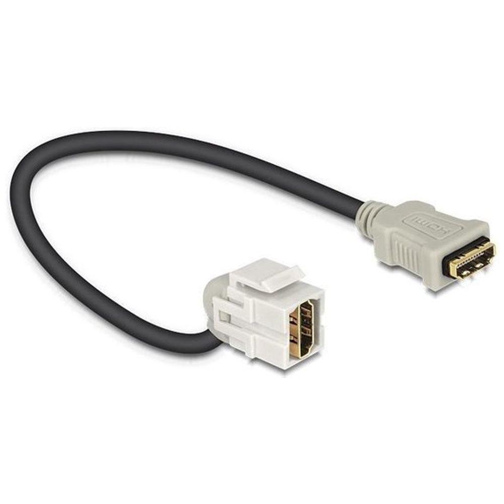 DeLOCK HDMI Buchse Keystone Modul > HDMI weiblich 110 mit Kabel