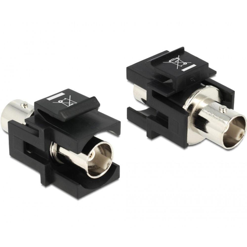 Keystone Modul BNC Buchse DeLOCK > BNC Buchse Schwarz - Delock