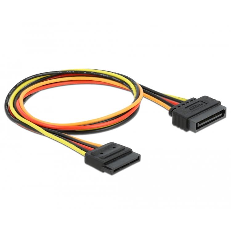 SATA Kabel 15 polig 0,5 Meter - Delock