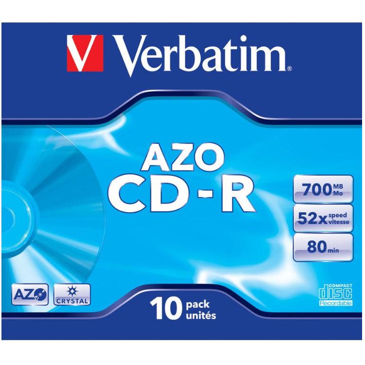 CD R 52x Gehäuse 10 Stück - Verbatim