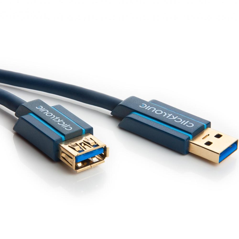 USB A auf USB A Verlängerungskabel USB 3.0 - Clicktronic