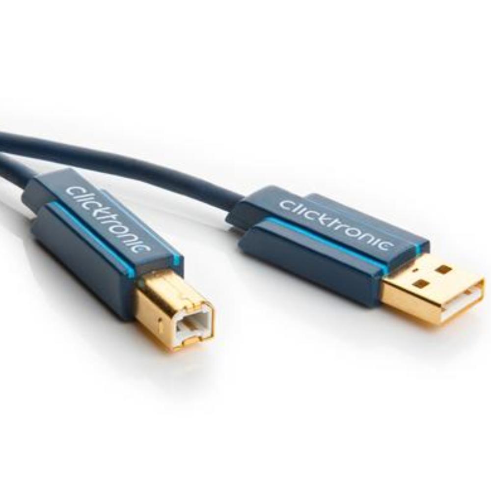 USB 2.0 A auf USB B Kabel Professionell - Clicktronic
