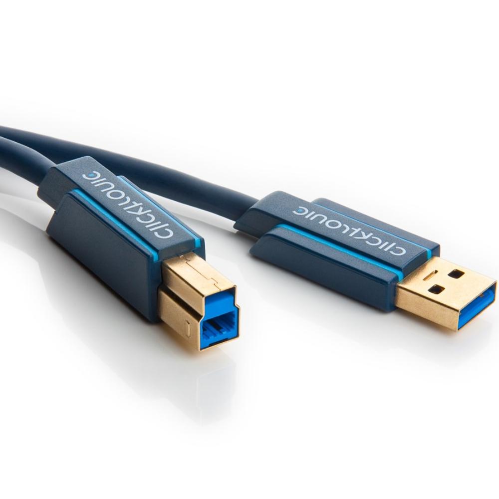 USB 3.0 A auf USB B Kabel Professionell - Clicktronic