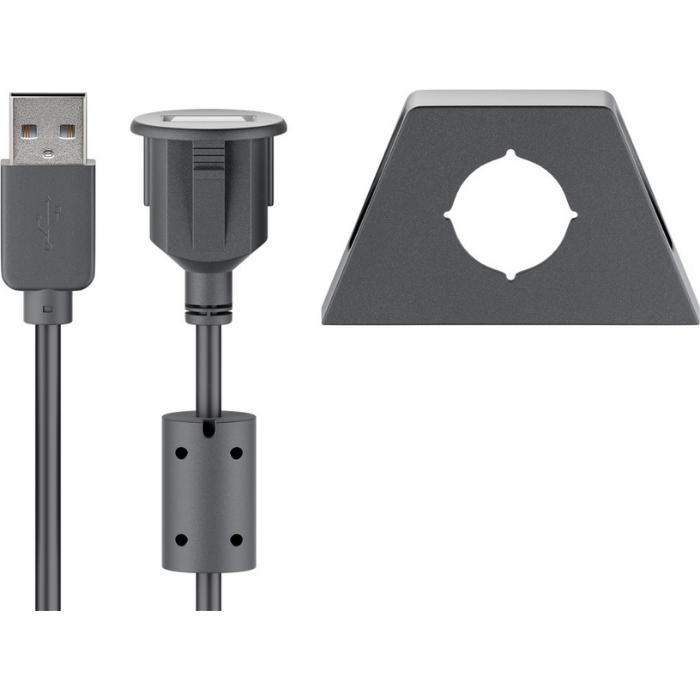 USB 2.0 Hi Speed Verlängerungskabel<br>InchesAinches Stecker an InchesAinches jac - Goobay