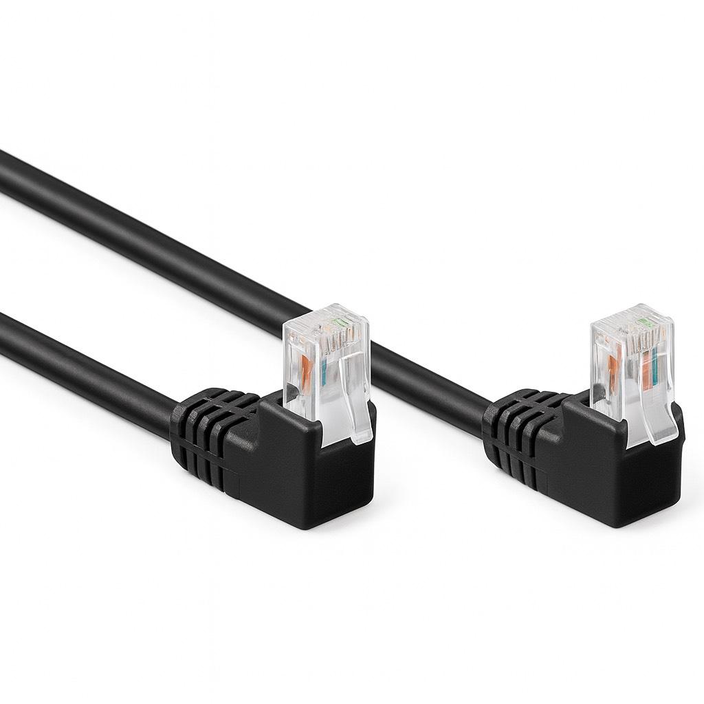 U/UTP-Netzwerkkabel Cat 5e gewinkelt - Goobay