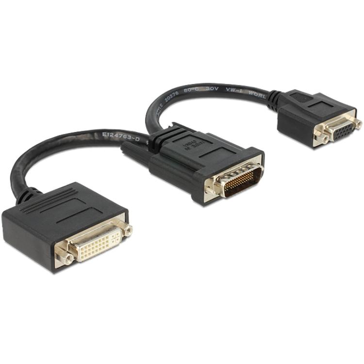 DMS 59 zu DVI I und VGA Kabel