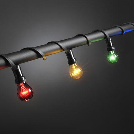 Lichterkette - Glühbirnen-Weihnachtsbeleuchtung für draußen und drinnen - 10 Lichter - 4,5 Meter - mehrfarbig