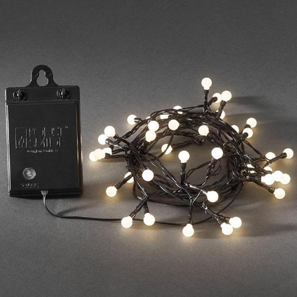 Cluster lighting - led weihnachtsbeleuchtung für innen und außen - 40 leds - 3,9 m - warmweiß - 4x AA