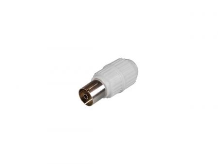 TV PLUG VROUWELIQ 9,5 mm/2,3 mm KUNSTSTOFF WIT - HQ product