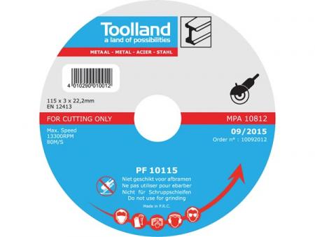 Trennscheibe 13300 U/min Ø 115 mm - Toolland