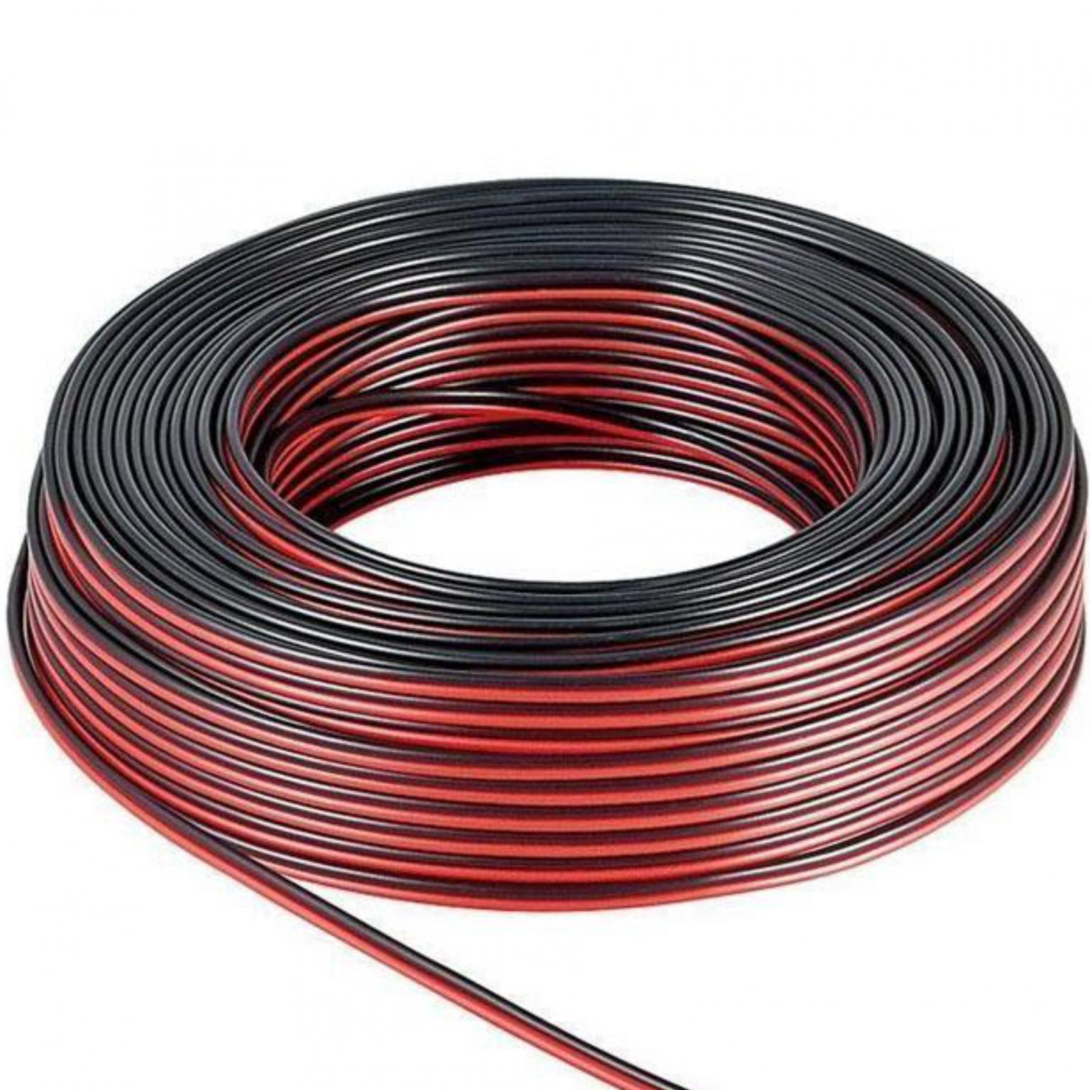 Loudspeaker cable red/black CCA 10 m roll, cable diameter 2 x 0,75 mm? - Goobay