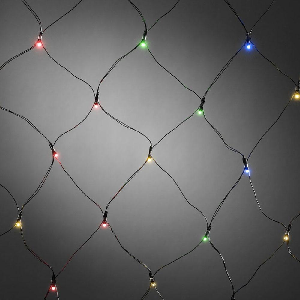 Lichtvorhang - LED-Weihnachtsbeleuchtung für innen und außen - 0,8 x 0,8 Meter - 40 Lichter - mehrfarbig