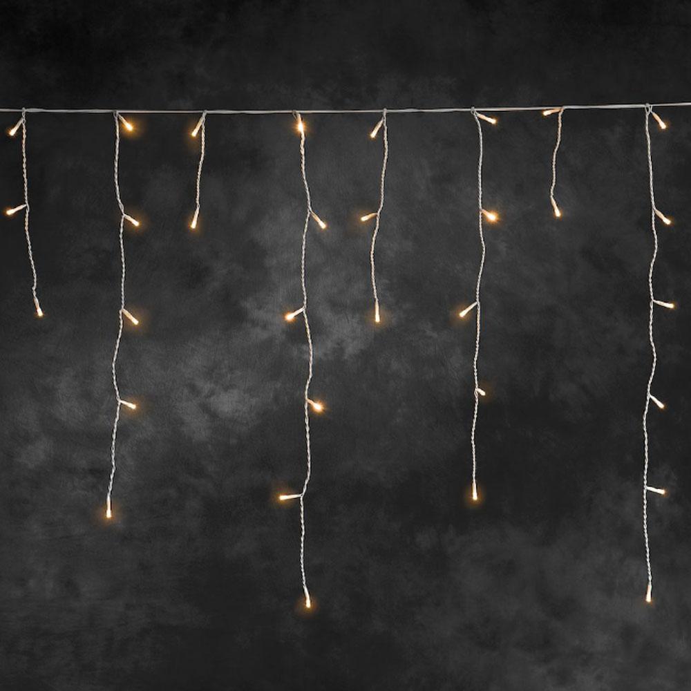 Eiszapfen-Lichterketten - LED-Weihnachtsbeleuchtung für innen und außen - 80 Lichter - 3 Meter - warmweiß