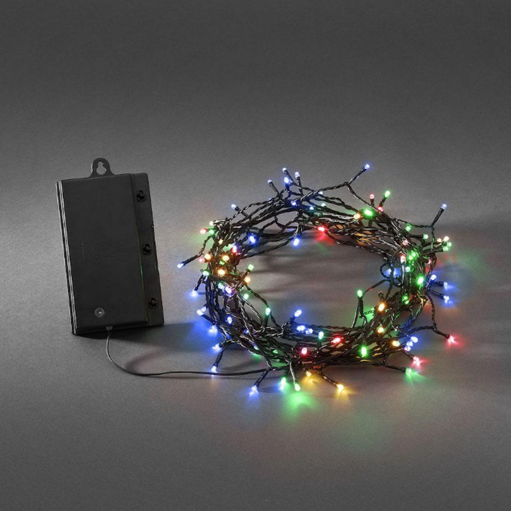 Cluster lighting - led weihnachtsbeleuchtung für innen und außen - 120 lichter - 24 meter - mehrfarbig