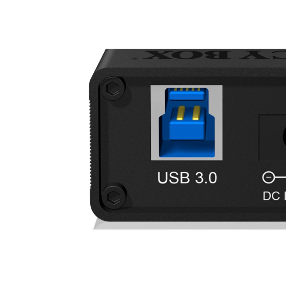 USB-A Hub mit 10 Ports, individuellen Schaltern und USB-Stromversorgung