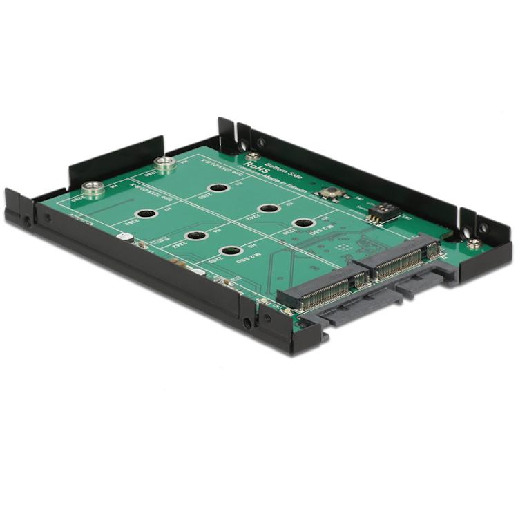 22 Pin SATA auf 2x M.2 NGFF Adapter RAID - Delock