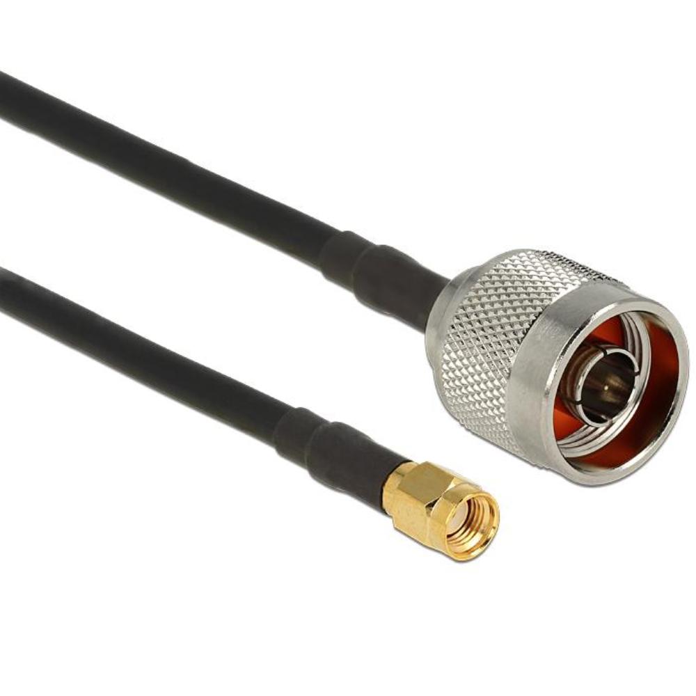 RP-SMA male zu N male Kabel – 50 Ohm