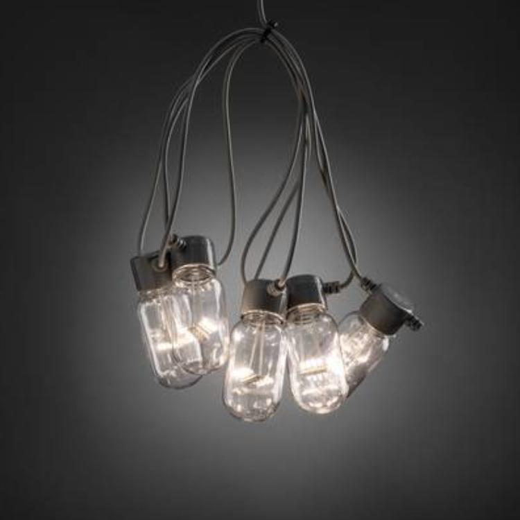 Lichterkette - LED-Weihnachtsbeleuchtung für innen und außen - 10 Lichter - 4,5 Meter - warmweiß